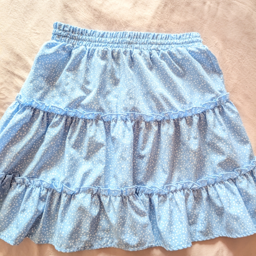 Blue Ruffled Skirt - Picture 2 of 5